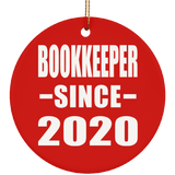 Bookkeeper Since 2020 - Circle Ornament