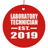 Laboratory Technician Established EST. 2019 - Circle Ornament
