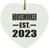 Houseworker Established EST. 2023 - Heart Ornament