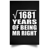 41st Anniversary Square Root of 1681 Years of Being Mr Right - Poster Portrait