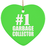 Number One #1 Garbage Collector - Heart Ornament