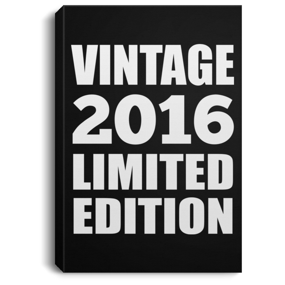 8th Birthday Vintage 2016 Limited Edition - Canvas Portrait