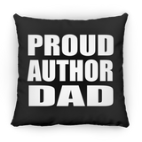 Proud Author Dad - Throw Pillow Black