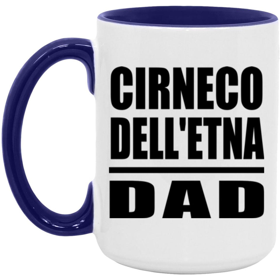 Cirneco Dell'etna Dad - 15oz Accent Mug Purple