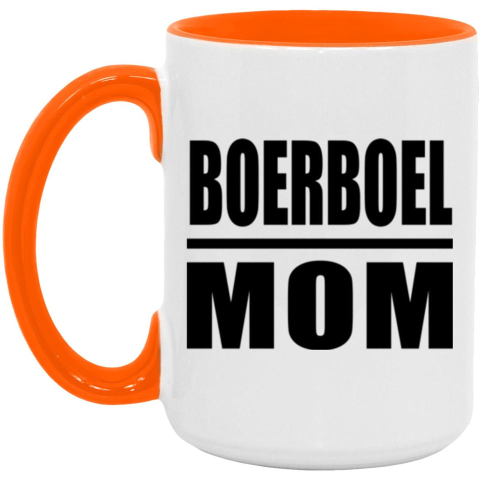 Boerboel Mom - 15oz Accent Mug Orange