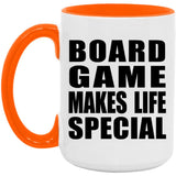 Board Game Makes Life Special - 15oz Accent Mug Orange
