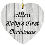 Allen Baby's First Christmas - Heart Ornament F
