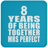 8th Anniversary 8 Years Of Being Mrs Perfect - Drink Coaster