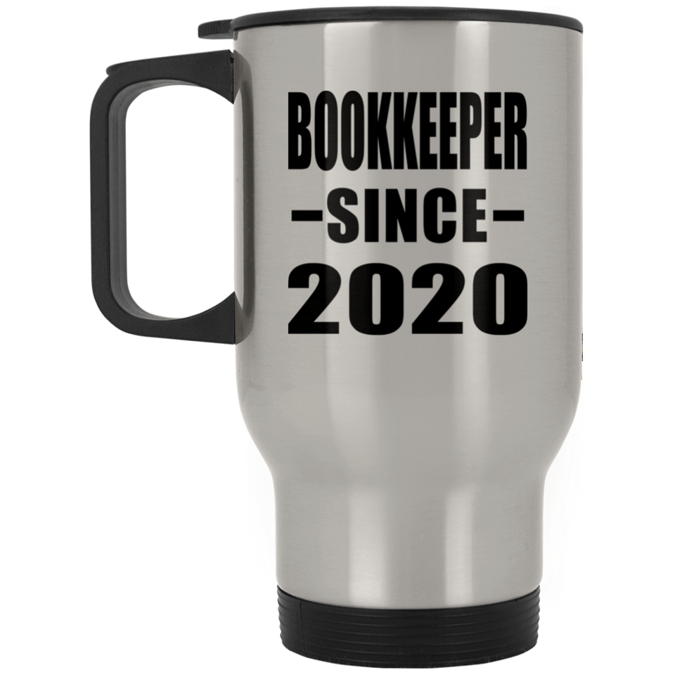 Bookkeeper Since 2020 - Silver Travel Mug