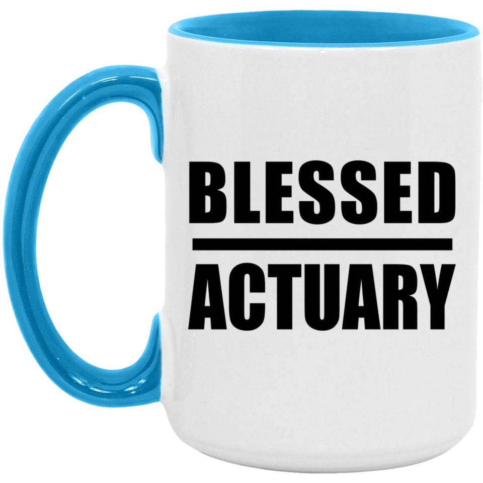 Blessed Actuary - 15oz Accent Mug Blue
