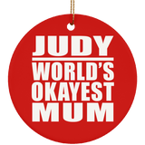 Judy World's Okayest Mum - Circle Ornament