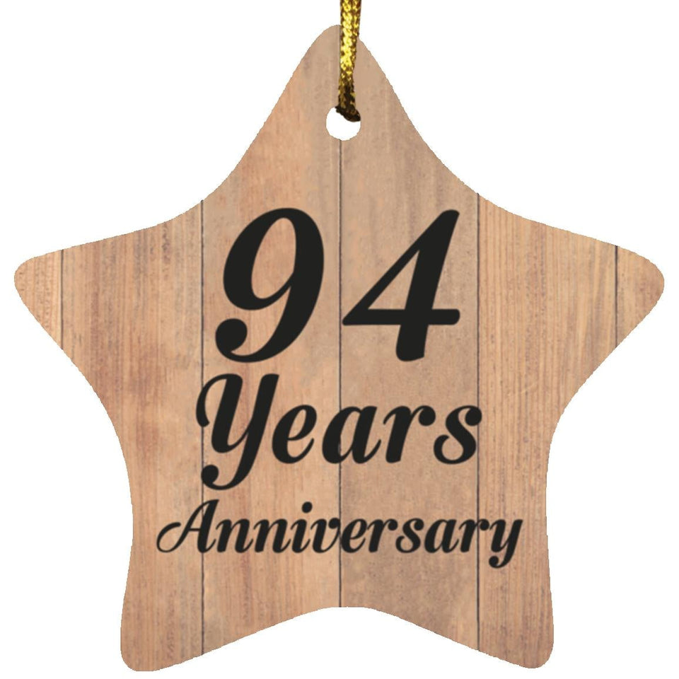 94th Anniversary 94 Years Anniversary - Star Ornament C