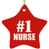 Number One #1 Nurse - Star Ornament