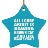 All I Care About Is Havana Brown Cat - Star Ornament