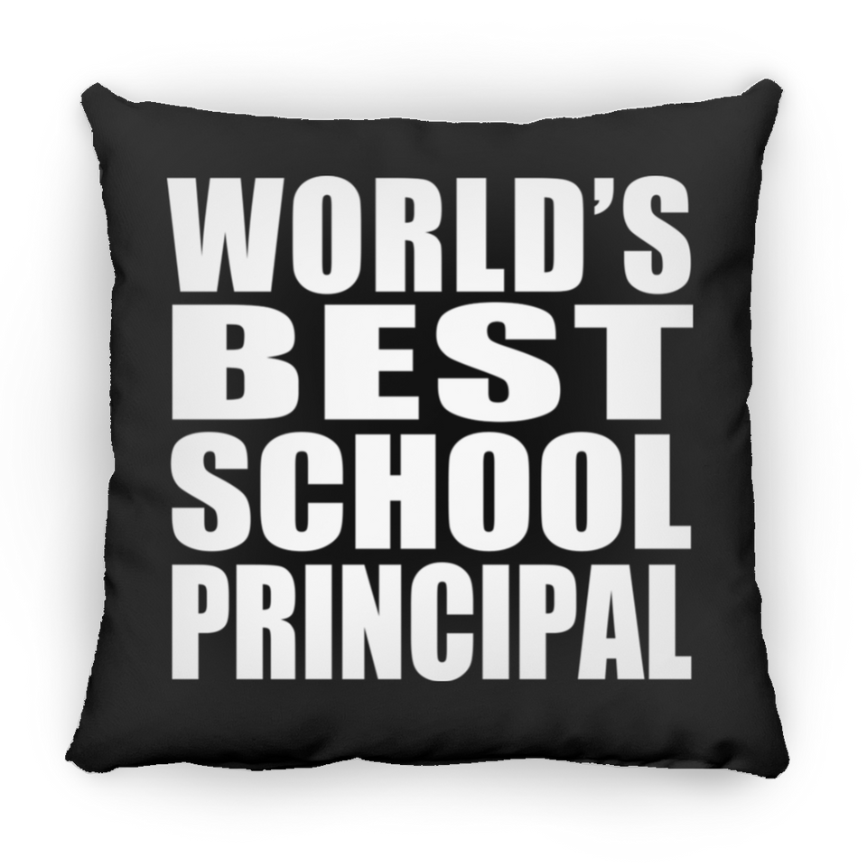 World's Best School Principal - Throw Pillow Black