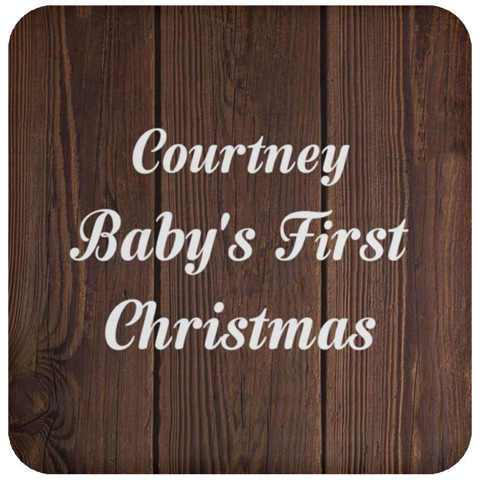 Courtney Baby's First Christmas - Drink Coaster D