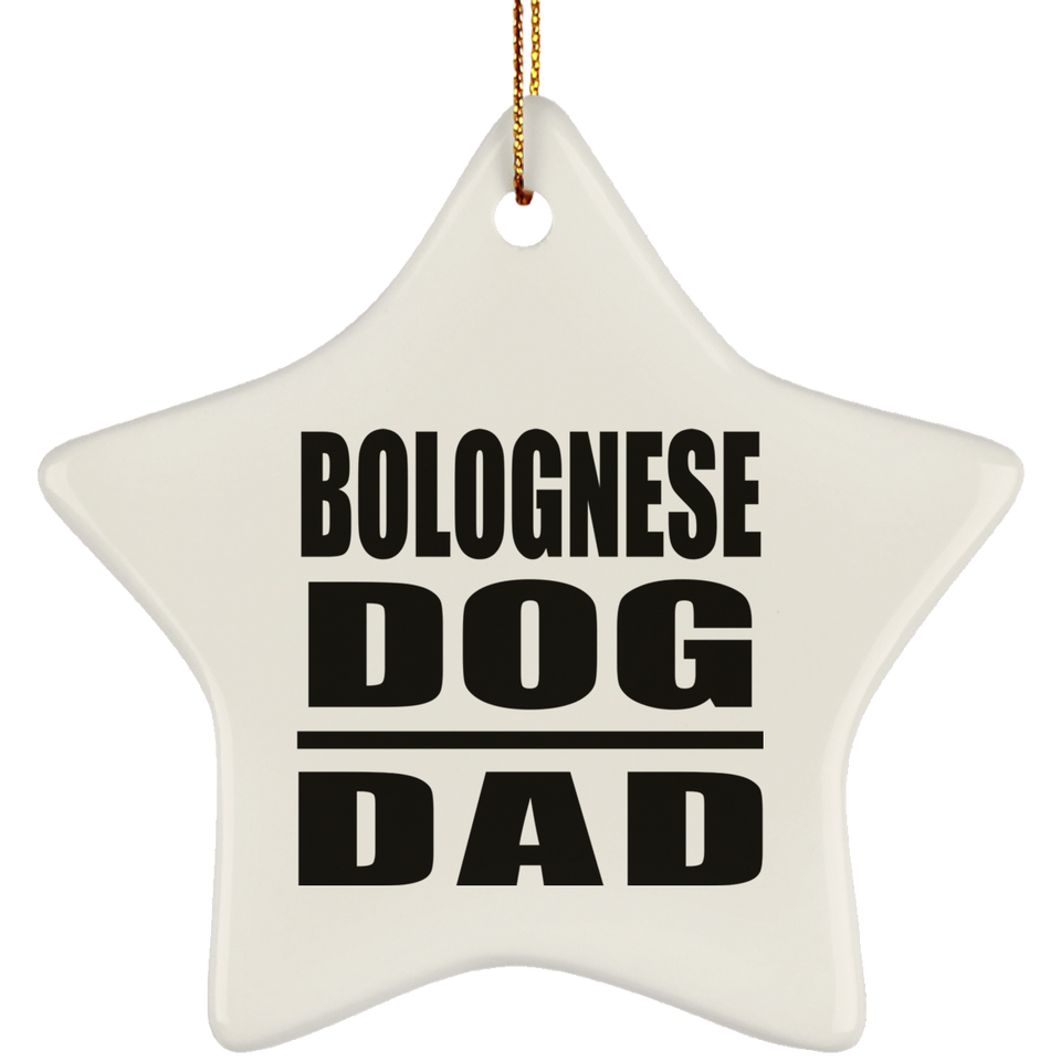 Bolognese Dog Dad - Star Ornament