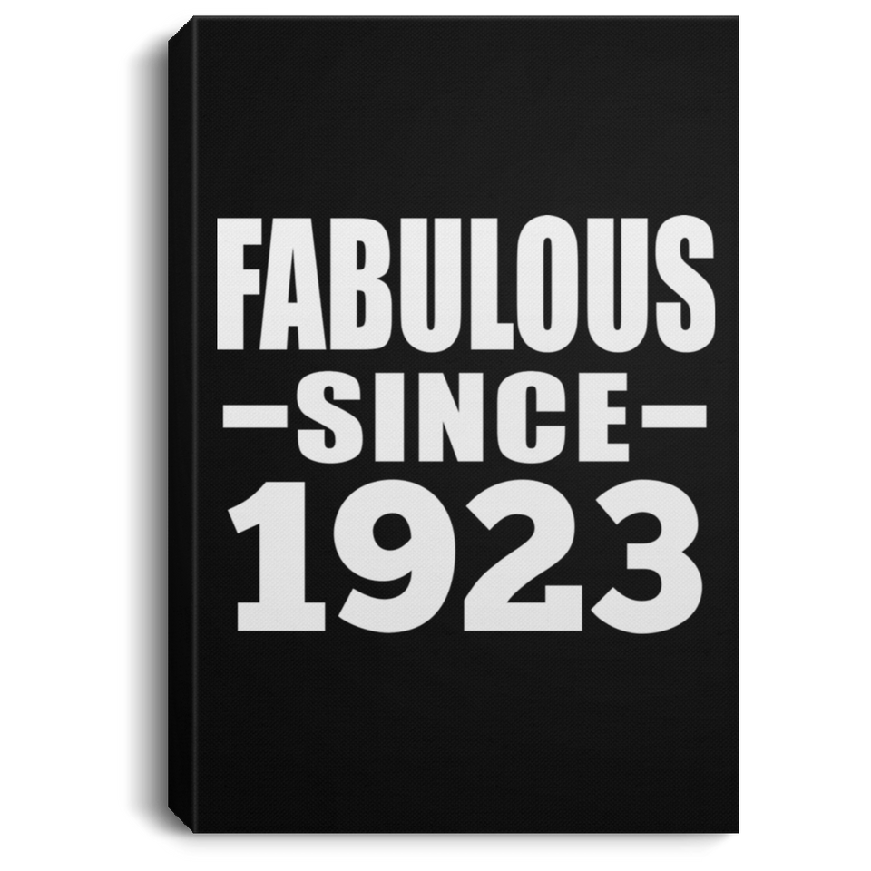 101st Birthday Fabulous Since 1923 - Canvas Portrait