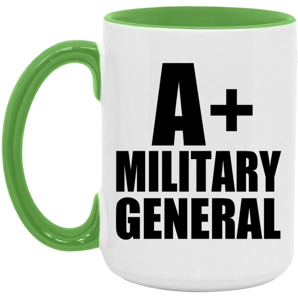 A+ Military General - 15oz Accent Mug Green
