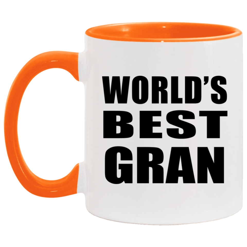 World's Best Gran - 11oz Accent Mug Orange