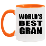 World's Best Gran - 11oz Accent Mug Orange
