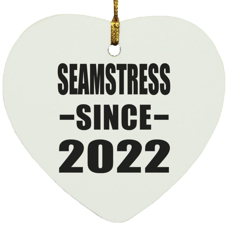 Seamstress Since 2022 - Heart Ornament