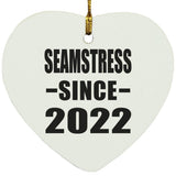 Seamstress Since 2022 - Heart Ornament