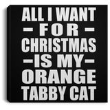 All I Want For Christmas Is My Orange Tabby Cat - Canvas Square