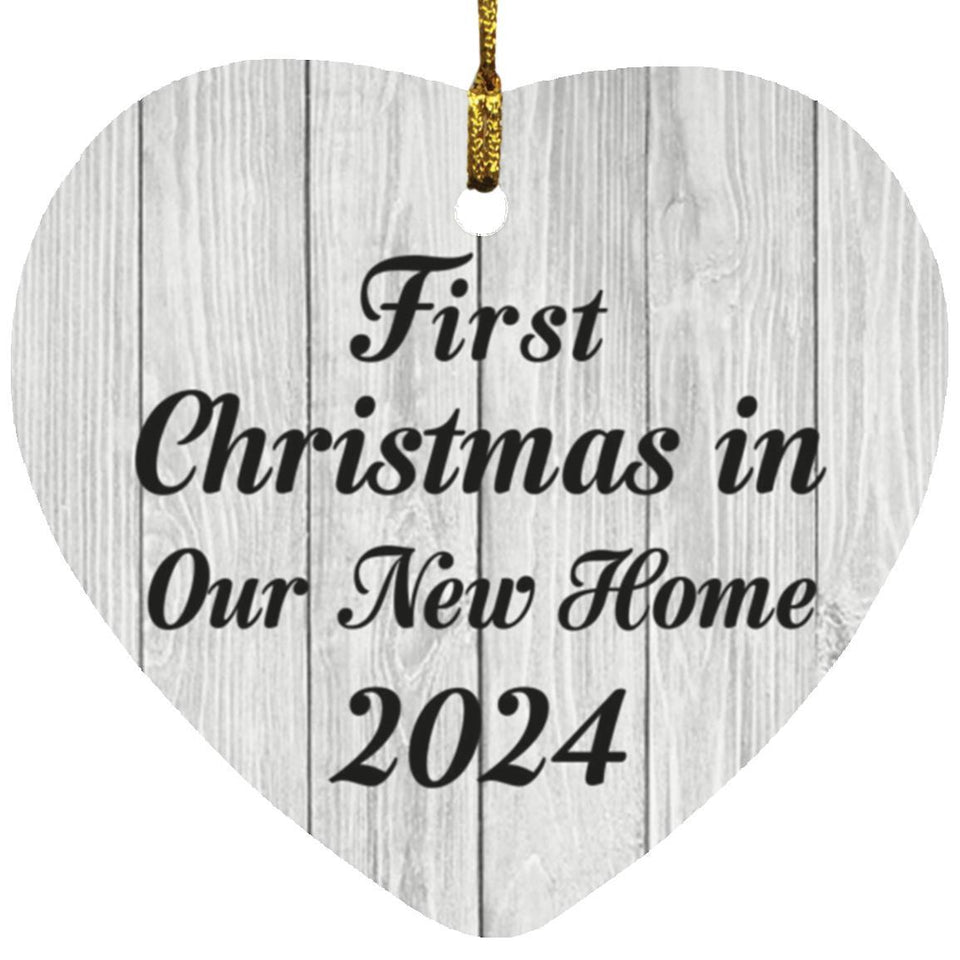 First Christmas In Our New Home 2024 - Heart Ornament F