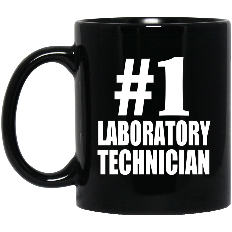 Number One #1 Laboratory Technician - 11 Oz Coffee Mug Black