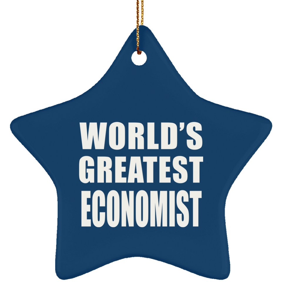 World's Greatest Economist - Star Ornament