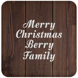 Merry Christmas Berry Family - Drink Coaster D