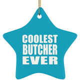 Coolest Butcher Ever - Star Ornament