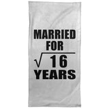 4th Anniversary Married For Square Root of 16 Years - Hand Towel