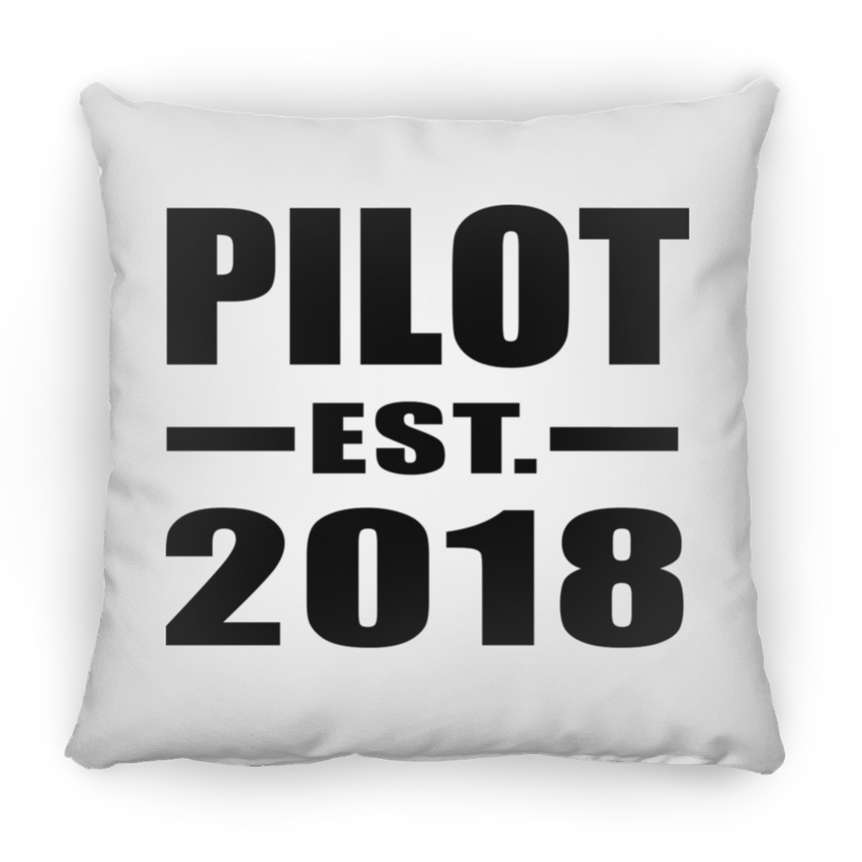 Pilot Established EST. 2018 - Throw Pillow