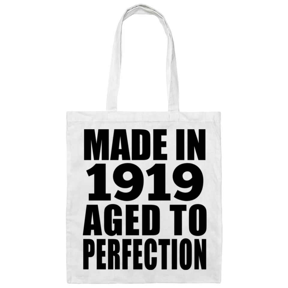 105th Birthday Made In 1919 Aged to Perfection - Tote Bag White