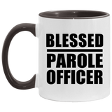 Blessed Parole Officer - 11oz Accent Mug Black