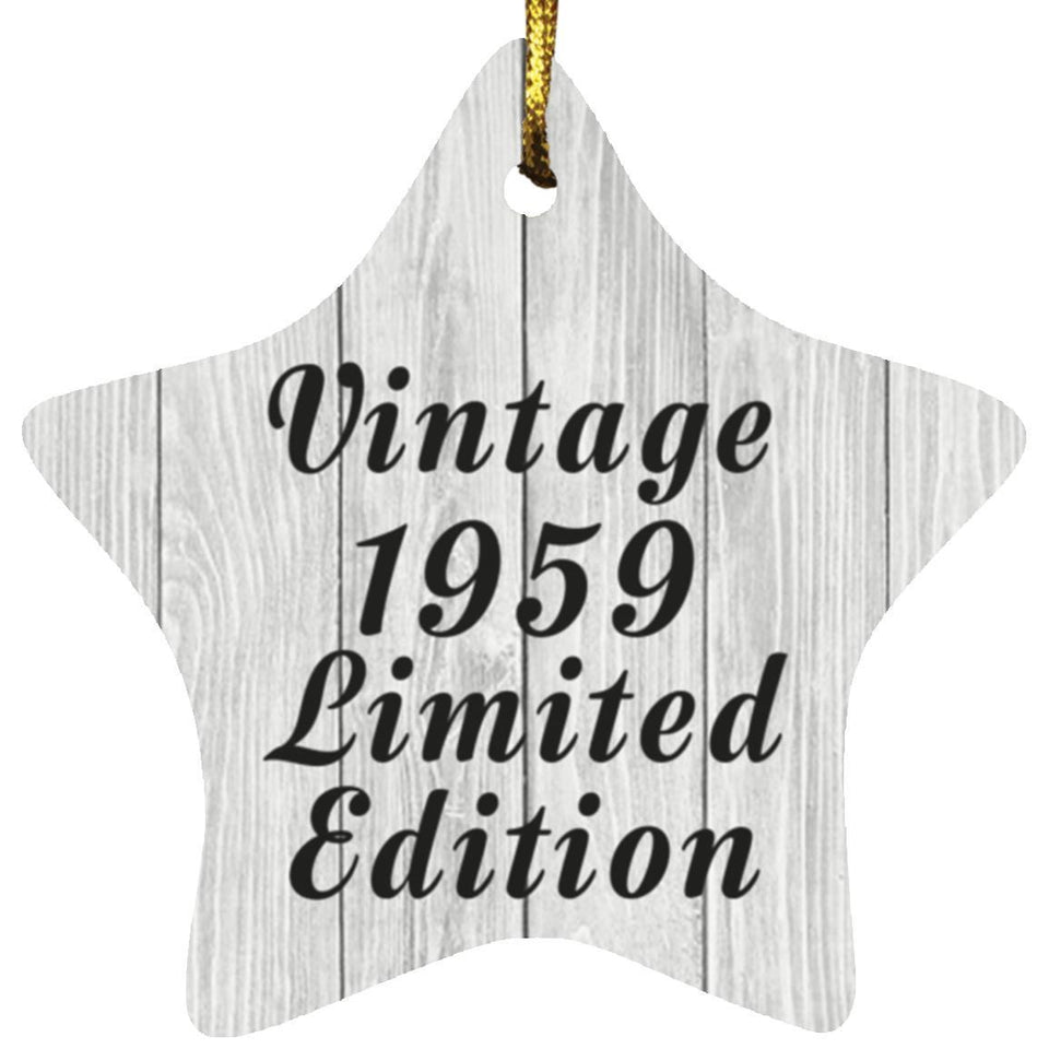 65th Birthday Vintage 1959 Limited Edition - Star Ornament F