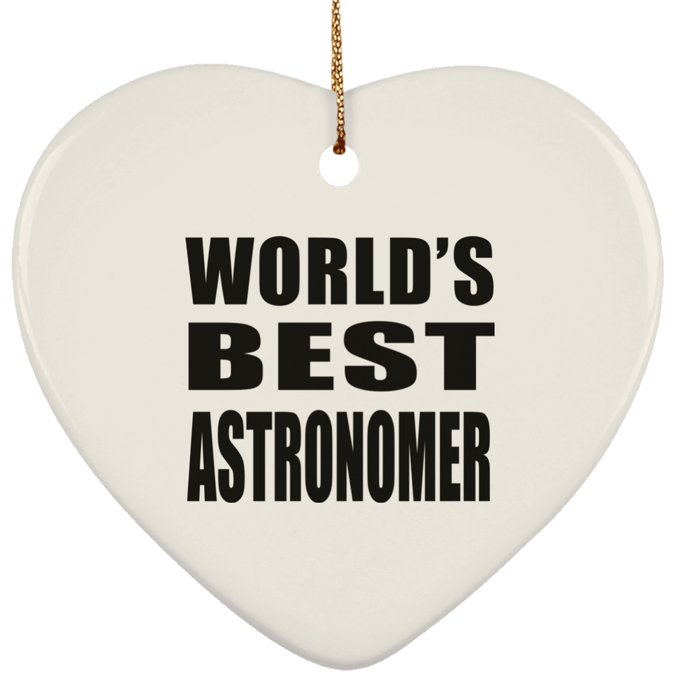 World's Best Astronomer - Heart Ornament