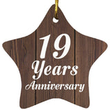 19th Anniversary 19 Years Anniversary - Star Ornament D