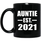 Auntie Established EST. 2021 - 11oz Coffee Mug Black