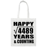 Happy 67th Anniversary Square Root of 4489 Years & Counting - Tote Bag White