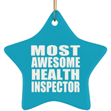 Most Awesome Health Inspector - Star Ornament
