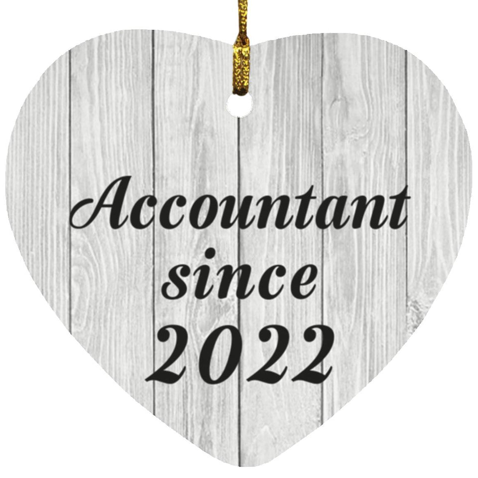 Accountant Since 2022 - Heart Ornament F