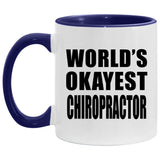 World's Okayest Chiropractor - 11oz Accent Mug Purple