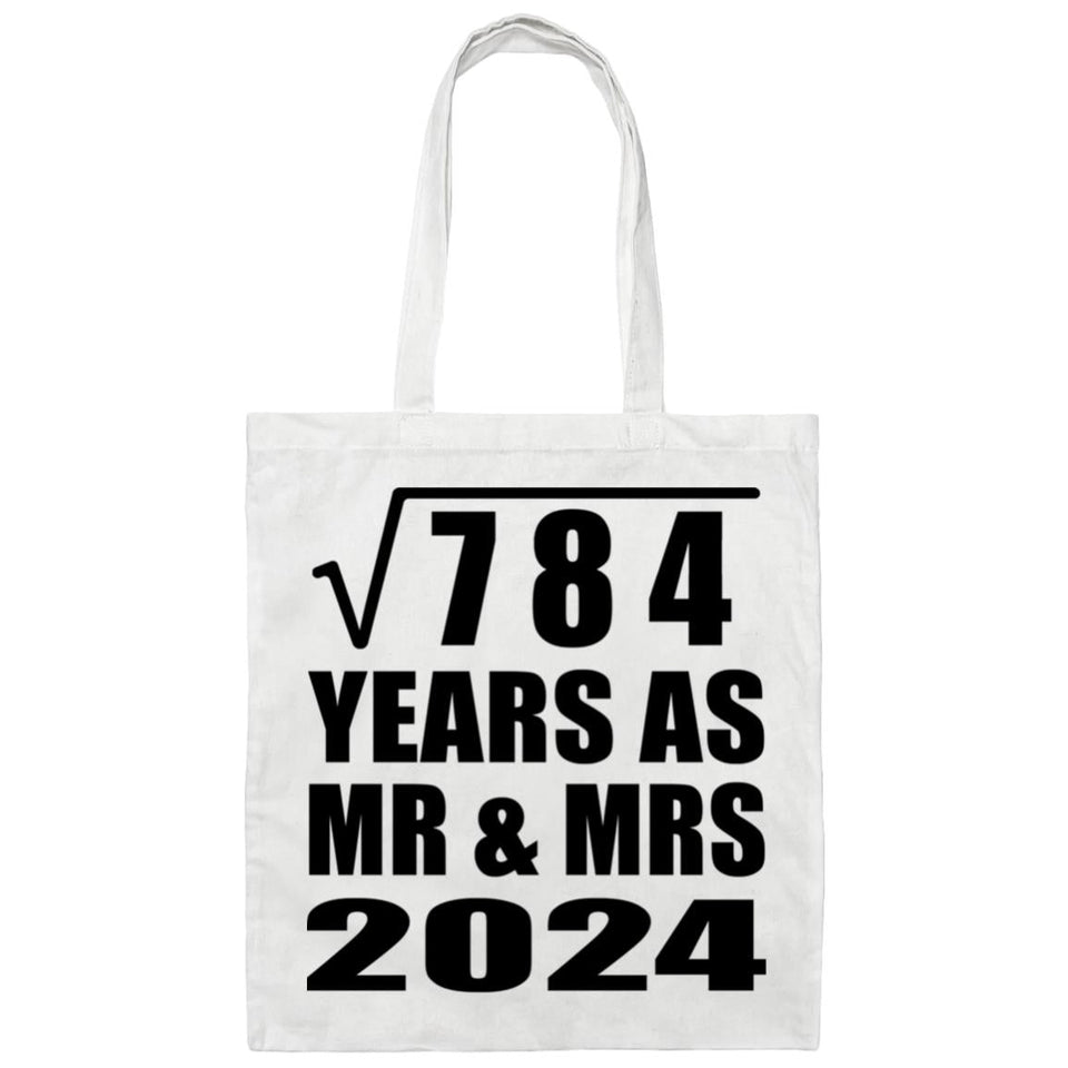 28th Anniversary Square Root of 784 Years As Mr & Mrs 2024 - Tote Bag White