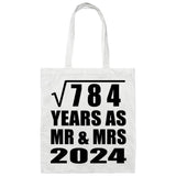 28th Anniversary Square Root of 784 Years As Mr & Mrs 2024 - Tote Bag White