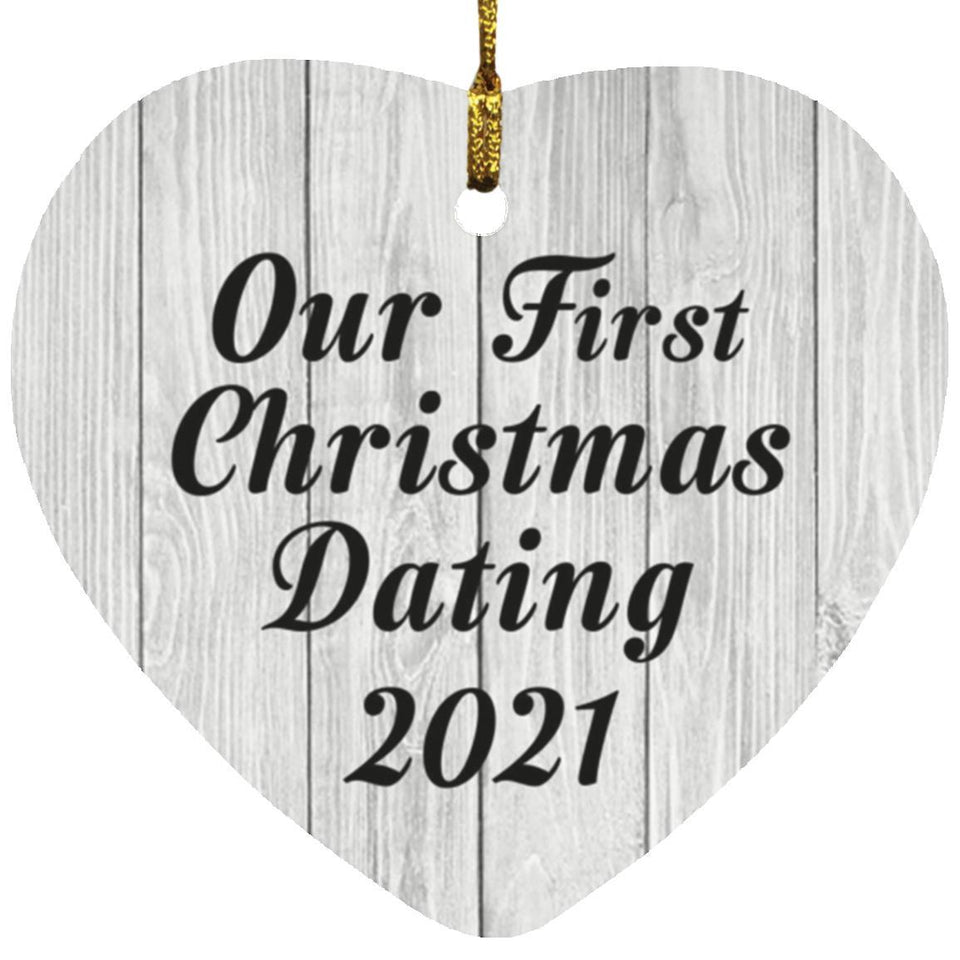 Our First Christmas Dating 2021 - Heart Ornament F