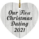 Our First Christmas Dating 2021 - Heart Ornament F