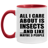 All I Care About Is Insects - 11oz Accent Mug Red